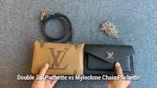 Louis Vuitton Double Zip Pochette 🤔 MylockMe Chain Pochette [upl. by Simetra]