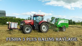 Case Puma 200 Baling Haylage with the McHale Fusion 3 Plus [upl. by Aivital]