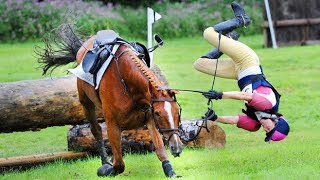 NEW Horse Falls Compilation 2018  Best Bad Horse Riding Falls and Pony Fails  Equestrian Bloopers [upl. by Allanson]