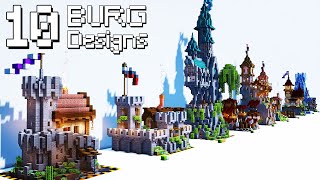 10 Burgen in Minecraft 🔟 Minecraft Burg bauen deutsch [upl. by Suhpesoj]