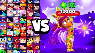 CARNAVAL MANDY vs ALL BRAWLERS With 16 POWERUPs  Brawl Stars [upl. by Yrrac]