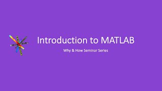 Introduction to MATLAB [upl. by Pammie]