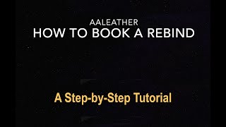 Booking A Bible Rebind Slot at AALeathercom [upl. by Tarrah]