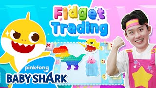 ✨New Fidget Trading with Baby Shark  Toy Review  Pretend Play for Kids  Baby Shark Official [upl. by Anayi]