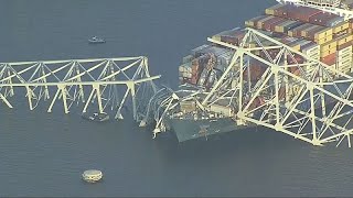 Effondrement dun pont à Baltimore  le bateau avait lancé un signal de détresse [upl. by Amleht256]