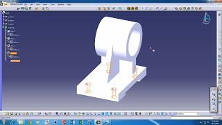 CATIA V5  Basic Part design tutorial with audio [upl. by Wedurn]