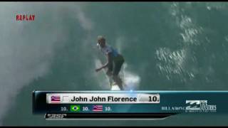 John John Florence Perfect 10 Double Wave Pipe Masters 2011 HD [upl. by Rein966]