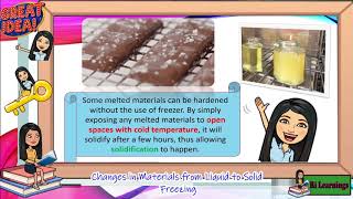 Changes in Materials from Liquid to Solid Freezing [upl. by Eilyr]