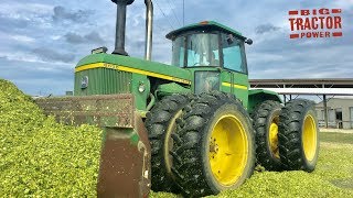 Awesome Classic John Deere Tractor Power Putting Up Corn Silage [upl. by Selrahcnhoj]