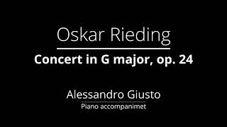 O RIEDING Concertino in G major op 24  Piano accompaniment [upl. by Clava590]