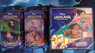 Unboxing the New Shimmering Skies Products Disney Lorcana [upl. by Tirzah]