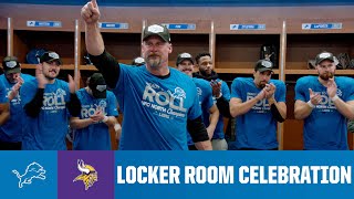 Lions vs Vikings postgame locker room celebration [upl. by Iraj]