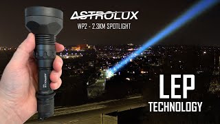 ASTROLUX WP2 LEP laser flashlight  2330m beam range  rotary ring control [upl. by Eillime266]