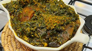 How to cook Afang soup  Calabar Style Afang soup recipe [upl. by Aneehc]