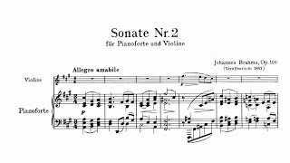 Brahms Violin Sonata No 2 in A major Op 100 with Score [upl. by Eul]