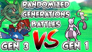 We Catch Randomized Pokemon From Different Generations Then We Battle Gen 1 VS Gen 3 [upl. by Oznecniv]