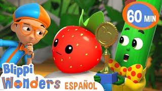 Frutas y vegetales  Blippi Wonders  Caricaturas para niños  Dibujos Animados Educativos [upl. by Martsen]