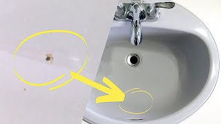 How to Fix A Chipped Porcelain Sink [upl. by Ahsiekan]