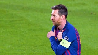 Lionel Messi vs Olympic Lyon Home UCL 201819 HD 1080i [upl. by Attena]