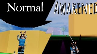 Unawakened And Awakened Dark Showcase In Blox Fruits [upl. by Gemma]