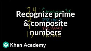 Recognizing prime and composite numbers  Factors and multiples  PreAlgebra  Khan Academy [upl. by Loretta602]