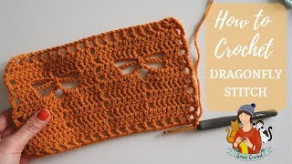 How to Crochet the Dragonfly Stitch [upl. by Lohner]