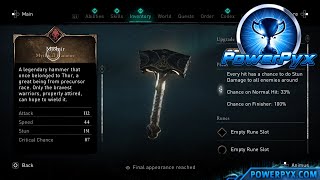 Assassins Creed Valhalla How to Get Mjolnir Thors Hammer amp Full Thors Armor Set Worthy Trophy [upl. by Sherr]