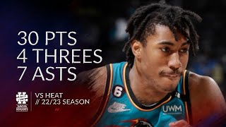 Jaden Ivey 30 pts 4 threes 7 asts vs Heat 2223 season [upl. by Rustice]