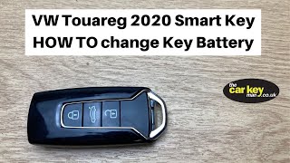 VW Touareg 2020 Smart Key HOW TO change key battery [upl. by Korff]