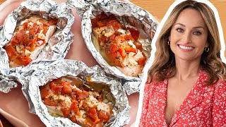 Giada De Laurentiis Cooks Salmon Baked in Foil  Everyday Italian  Food Network [upl. by Scheider]