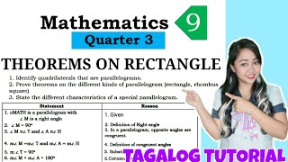 PROVING THEOREMS ON RECTANGLE Grade 9 Week 2 [upl. by Annaitsirhc]