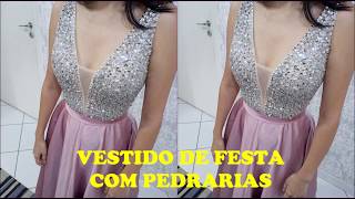 Dica rápida para ajustar vestido de festa com pedrarias [upl. by Coleen]