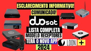 NOVO ON DEMAND DA DUOSAT LISTA COMPLETA DOS MODELOS QUE TERÁ ATUALIZAÇÃO PARA FUNCIONAMENTO DO APP [upl. by Attenrev190]