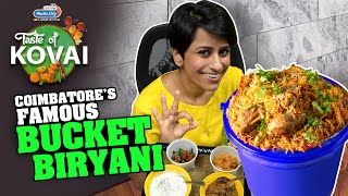 Coimbatores Special Bucket Biryani  Hatims kitchen  Food Review  Taste Of Kovai [upl. by Jelene]