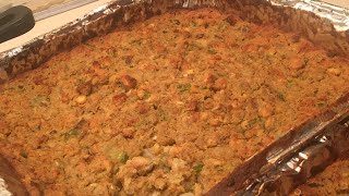 How To Make Cornbread Dressing  Southern Style Cornbread Dressing Recipe [upl. by Imac530]