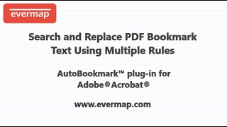 Search and Replace PDF Bookmark Text Using Multiple Rules [upl. by Annad]