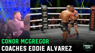 FULL ROUND Conor McGregor coaches Eddie Alvarez at BKFC Eddie points him out [upl. by Donal]