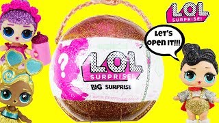 LOL SURPRISE BIG SURPRISE FULL UNBOXING with The Queen Custom Sugar Queen and DJ Luxe [upl. by Ruddie]