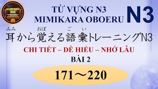 Từ vựng N3  Mimi kara oboeru N3  Bài 2 171220 [upl. by Ethelin]