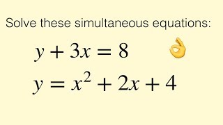 Simultaneous Equations with Quadratics [upl. by Scoles]