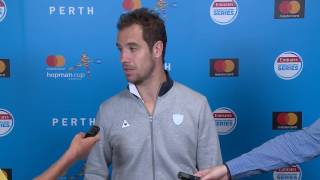 Richard Gasquet Press Conference Final  Mastercard Hopman Cup 2017 [upl. by Wendalyn]