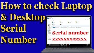 how to get serial number of laptop windows 10 [upl. by Tahp387]