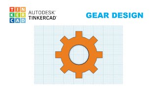 Make a Gear in TINKERCAD [upl. by Clauddetta]