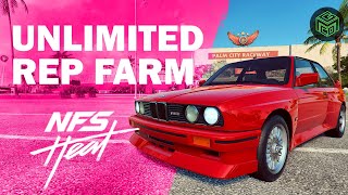 Earn MASSIVE REP with Low Level Cars NFS Heat UNLIMITED REP FARM [upl. by Lyndon]