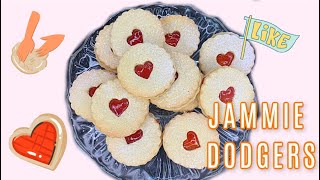 THE EASIEST JAMMIE DODGERS RECIPE  BAKE WITH ME  BEGINNER BAKERS  LeahGrace [upl. by Schlenger]