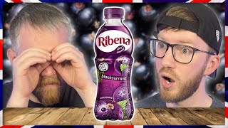 Americans Try BRITISH Ribena Juice Drink FIRST TIME [upl. by Loella42]