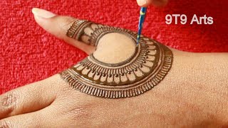 Best Karwa Chauth Mehndi Design for 2023  Back Hand Mehndi Design  Mehandi ka Design [upl. by Laurice]