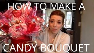 How To Make a Candy Bouquet Arrangement  EASY DIY GIFT IDEAS [upl. by Mizuki]