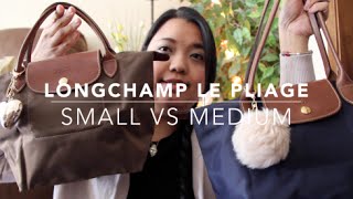 Longchamp Le Pliage Bag Comparison  Small VS Medium [upl. by Giaimo]