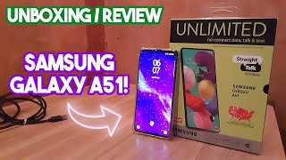 SAMSUNG GALAXY A51 FROM STRAIGHT TALK  UNBOXINGREVIEW IN 2021 [upl. by Taima25]